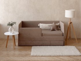 Диван-кровать Happy (капучино) в Усть-Нере - ust-nera.mebel-nsk.ru | фото