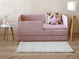 Диван-кровать Happy (розовый) в Усть-Нере - ust-nera.mebel-nsk.ru | фото