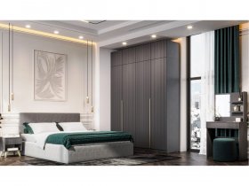 Гардеробная Эккервуд (графит) в Усть-Нере - ust-nera.mebel-nsk.ru | фото