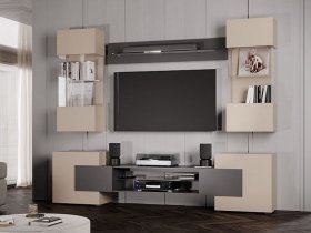 Гостиная Фэнтези (кашемир/графит) в Усть-Нере - ust-nera.mebel-nsk.ru | фото
