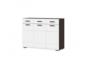 Комод 1200 КМ-01 Либерти (венге/белый глянец) в Усть-Нере - ust-nera.mebel-nsk.ru | фото