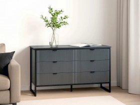 Комод 6 ящиков Нора (металл бруклин/графит) в Усть-Нере - ust-nera.mebel-nsk.ru | фото