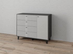 Комод «Катрин-13» (графит/светло-серый) в Усть-Нере - ust-nera.mebel-nsk.ru | фото