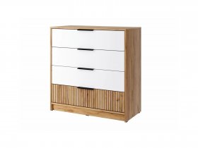 Комод КМ-001 Ивис (дуб крафт золотой/белый) в Усть-Нере - ust-nera.mebel-nsk.ru | фото