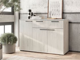 Комод Стандарт-4 NEW (дуб крафт белый) в Усть-Нере - ust-nera.mebel-nsk.ru | фото