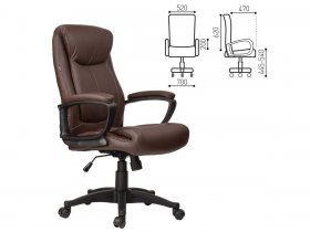 Кресло офисное BRABIX Enter EX-511, коричневое в Усть-Нере - ust-nera.mebel-nsk.ru | фото