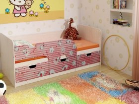 Кровать детская с ящиками 1,86 Минима Hello Kitty в Усть-Нере - ust-nera.mebel-nsk.ru | фото