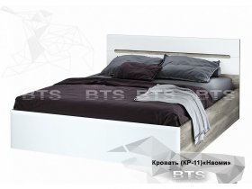 Кровать двуспальная 1,6 м  Наоми КР-11 в Усть-Нере - ust-nera.mebel-nsk.ru | фото