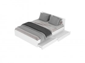 Кровать двуспальная с ящиками 1,4м Симпл КР-12 в Усть-Нере - ust-nera.mebel-nsk.ru | фото