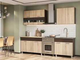 Кухонный гарнитур Босфор 2,0м (дуб сонома/венге) в Усть-Нере - ust-nera.mebel-nsk.ru | фото