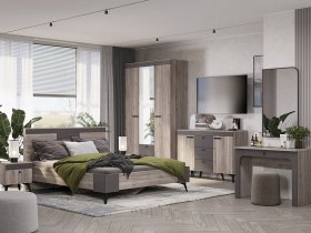 Модульная спальня Кассандра (дуб смоки/MF14) в Усть-Нере - ust-nera.mebel-nsk.ru | фото