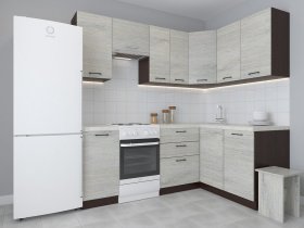 Модульная угловая кухня 1,4м*2,1м Лада (пикард) в Усть-Нере - ust-nera.mebel-nsk.ru | фото