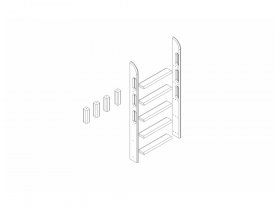 Пакет №10 Прямая лестница и опоры для двухъярусной кровати Соня в Усть-Нере - ust-nera.mebel-nsk.ru | фото