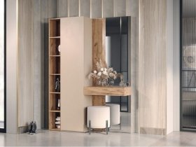 Прихожая Ева (кашемир/дуб вотан) в Усть-Нере - ust-nera.mebel-nsk.ru | фото
