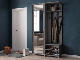 Прихожая «Ларго-2» (графит серый) в Усть-Нере - ust-nera.mebel-nsk.ru | фото