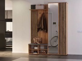 Прихожая Марракеш (дуб вотан/цемент темный) в Усть-Нере - ust-nera.mebel-nsk.ru | фото