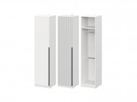 Шкаф ШК-50 Эккервуд (белый) в Усть-Нере - ust-nera.mebel-nsk.ru | фото