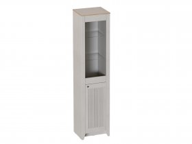 Шкаф-витрина однодверная Валенсия (гостиная) в Усть-Нере - ust-nera.mebel-nsk.ru | фото