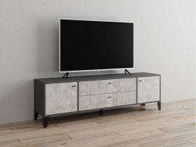 Тумба под ТВ Парус-10 (графит/мальта) в Усть-Нере - ust-nera.mebel-nsk.ru | фото