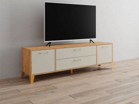 Тумба под ТВ Парус-13 (дуб крафт золотой/кашемир) в Усть-Нере - ust-nera.mebel-nsk.ru | фото