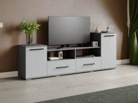 Тумба под ТВ Парус-2 (графит серый/серый камень) в Усть-Нере - ust-nera.mebel-nsk.ru | фото